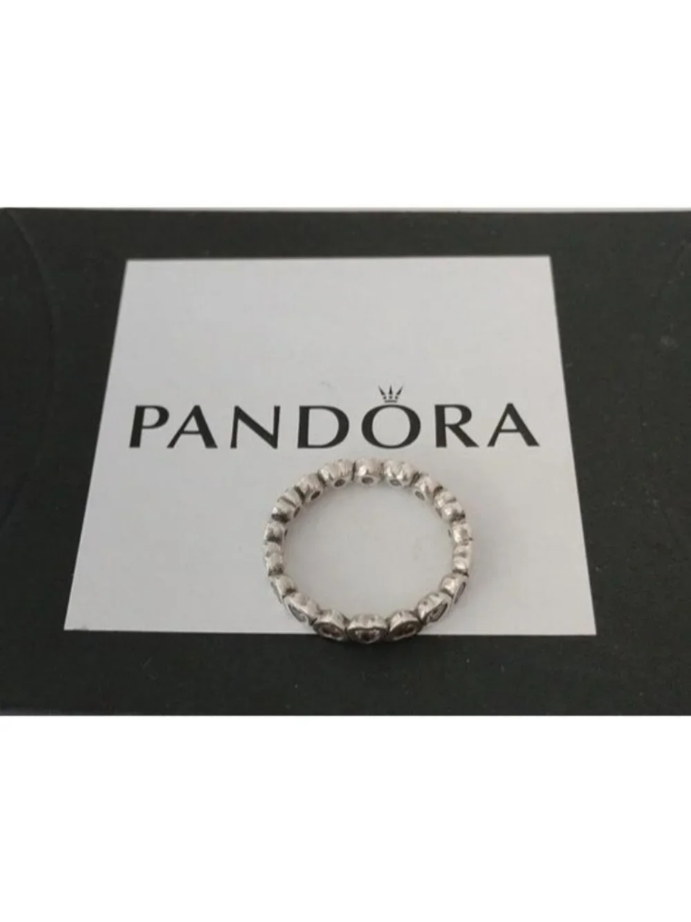 Pandora Sterling Silver Forever More Stackable Ring 190897cz, size 6.0